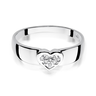 Pierścionek zaręczynowy z brylantami 0.04ct