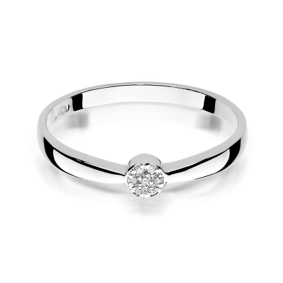 Pierścionek zaręczynowy z brylantami 0.04ct