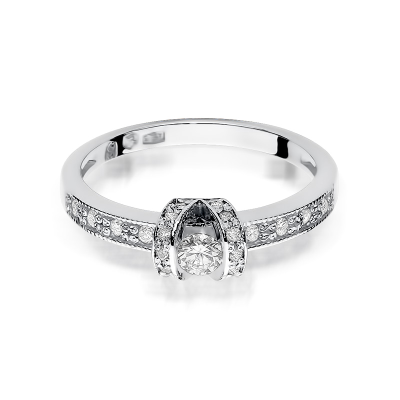 Pierścionek zaręczynowy z brylantami 0.25ct