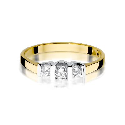 Pierścionek zaręczynowy z brylantami 0.31ct
