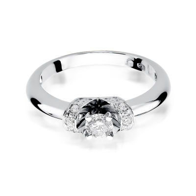 Pierścionek zaręczynowy z brylantami 0.33ct