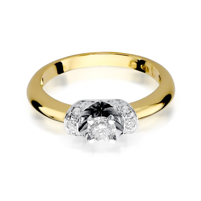 Pierścionek zaręczynowy z brylantami 0.33ct